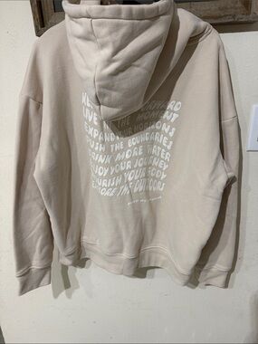 Wilo the Label Allsport Outdoors Inspirational Cream Graphic Oversized Hoodie